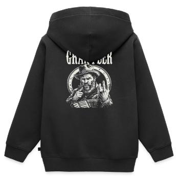 Grantler Grantig Bairischen Dialekten Bayern - Kinder Premium Organic Zip Hoodie - Schwarz - Hinten - AI Model Kid Male (0cm)