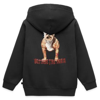 Hors norme - Drôle de chien - Sweat Premium à capuche zippé enfant bio - noir - Dos - AI Model Kid Male (0cm)