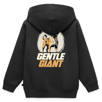 Kangal Hund Gentle Giant - Kinder Premium Organic Zip Hoodie - Schwarz - Hinten - AI Model Kid Male (0cm)