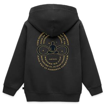 T-shirt Alan Watts Time Infinity - Sweat Premium à capuche zippé enfant bio - noir - Dos - AI Model Kid Male (0cm)