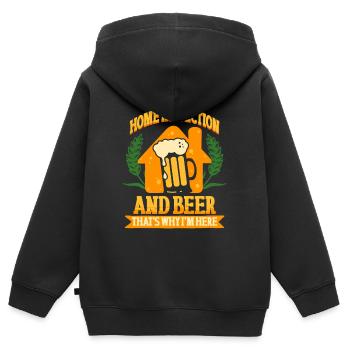 Arpenteur-géomètre en bâtiment Inspecteur en bâtiment - Sweat Premium à capuche zippé enfant bio - noir - Dos - AI Model Kid Male (0cm)