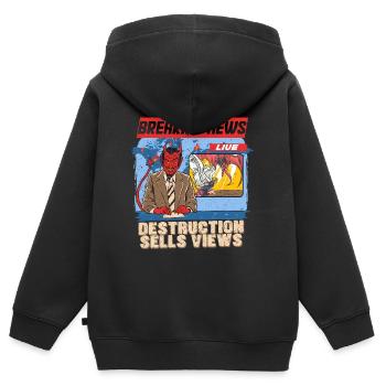 Occultisme Démonologie Tarot - Sweat Premium à capuche zippé enfant bio - noir - Dos - AI Model Kid Male (0cm)