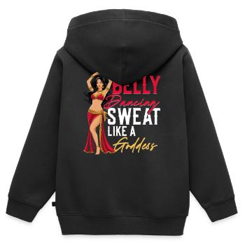 Danse orientale Danseuse orientale - Sweat Premium à capuche zippé enfant bio - noir - Dos - AI Model Kid Male (0cm)