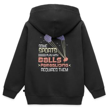 Le courage de voler - Sweat Premium à capuche zippé enfant bio - noir - Dos - AI Model Kid Male (0cm)