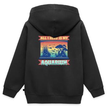 Coral Breeding Coral Breeders - Kids Premium Organic Zip-up Hoodie - black - Back - AI Model Kid Male (0cm)