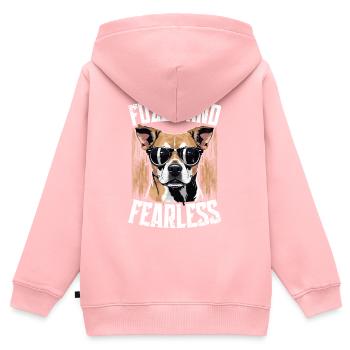 Kangal Dog Fuzzy And Fearless - Kids Premium Organic Zip-up Hoodie - rose - Back - AI Model Kid Female (0cm)