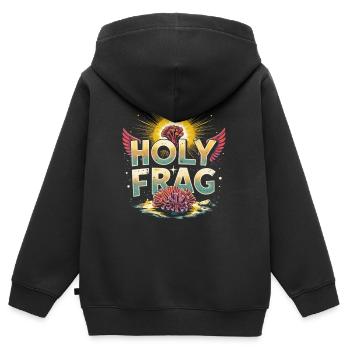 Coral Breeding Coral Breeder Holy Frag - Kids Premium Organic Zip-up Hoodie - black - Back - AI Model Kid Male (0cm)