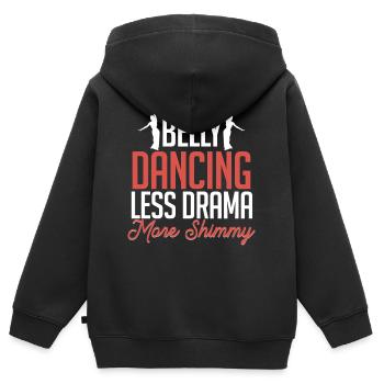 Danse orientale Danseuse orientale - Sweat Premium à capuche zippé enfant bio - noir - Dos - AI Model Kid Male (0cm)