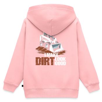 Skid Steer Operator Skid Steer Loader - Kids Premium Organic Zip-up Hoodie - rose - Back - AI Model Kid Female (0cm)