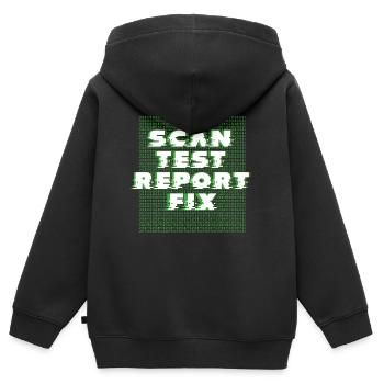 Pentest Pentester Scan Test Report Fix - Kids Premium Organic Zip-up Hoodie - black - Back - AI Model Kid Male (0cm)