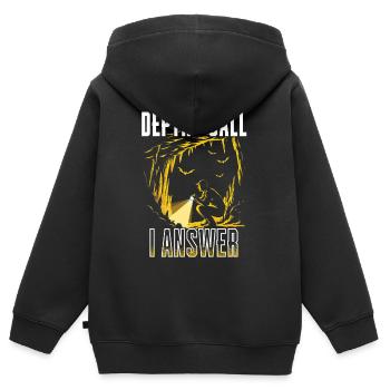 Höhlenforschung Spelunking Depths Call - Kids Premium Organic Zip-up Hoodie - black - Back - AI Model Kid Male (0cm)