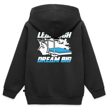 Stabhochsprung Stabspringer Stabhochspringer - Kinder Premium Organic Zip Hoodie - Schwarz - Hinten - AI Model Kid Male (0cm)