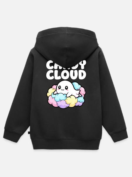 CANDY CLOUD - GEIST HALLOWEEN - Kinder Premium Organic Zip Hoodie - Schwarz