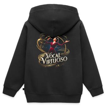 Karaoke Karaokesänger Vocal Virtuoso - Kinder Premium Organic Zip Hoodie - Schwarz - Hinten - AI Model Kid Male (0cm)
