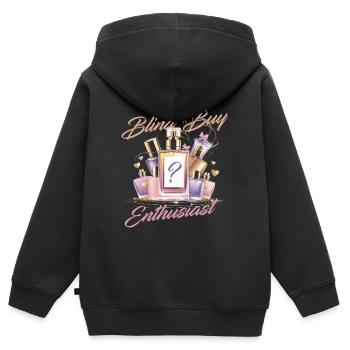 Parfum Parfum Collectionneur Blind Acheter Enthousiaste - Sweat Premium à capuche zippé enfant bio - noir - Dos - AI Model Kid Male (0cm)