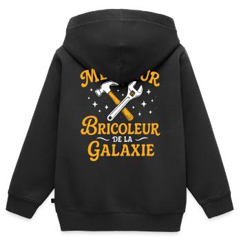 Best Tinkerer in the Galaxy - Kids Premium Organic Zip-up Hoodie - black - Back - AI Model Kid Male (0cm)
