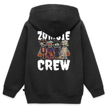 ZOMBIE CREW - ZOMBIE HALLOWEEN - Kinder Premium Organic Zip Hoodie - Schwarz - Hinten - AI Model Kid Male (0cm)