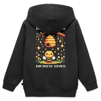 Endless lives – endless beehives | Beekeepers - Kids Premium Organic Zip-up Hoodie - black - Back - AI Model Kid Male (0cm)