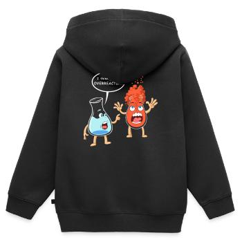 Microbiologie à réaction excessive - Sweat Premium à capuche zippé enfant bio - noir - Dos - AI Model Kid Male (0cm)