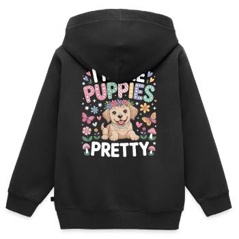  Hundefriseur I Make Puppies Pretty Ich Mache - Kinder Premium Organic Zip Hoodie - Schwarz - Hinten - AI Model Kid Male (0cm)