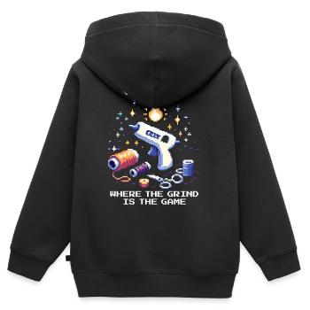 Cosplay – wo der Grind das Spiel ist | Con - Kinder Premium Organic Zip Hoodie - Schwarz - Hinten - AI Model Kid Male (0cm)