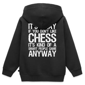 It's Okay If You Don't Like Chess Board Game Chess - Kinder Premium Organic Zip Hoodie - Schwarz - Hinten - AI Model Kid Male (0cm)