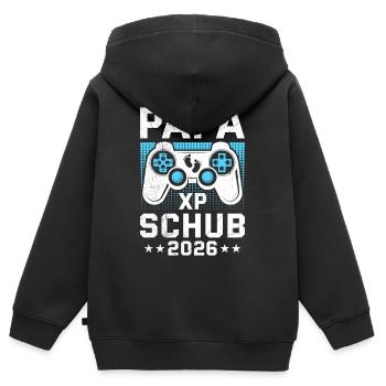 Gamer Papa PAPA XP SCHUB 2026 Lustiges - Kinder Premium Organic Zip Hoodie - Schwarz - Hinten - AI Model Kid Male (0cm)