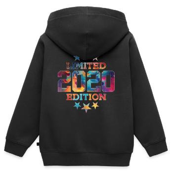 ÉDITION LIMITÉE 6E ANNIVERSAIRE 2020 - Sweat Premium à capuche zippé enfant bio - noir - Dos - AI Model Kid Male (0cm)