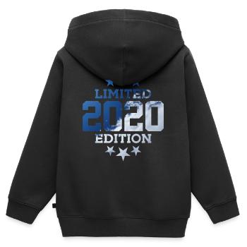 ÉDITION LIMITÉE 6E ANNIVERSAIRE 2020 - Sweat Premium à capuche zippé enfant bio - noir - Dos - AI Model Kid Male (0cm)