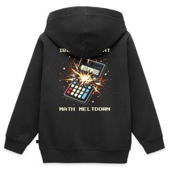 Endgegner Mathe | Hausaufgaben Frust Humor - Sweat Premium à capuche zippé enfant bio - noir - Dos - AI Model Kid Male (0cm)