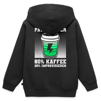 Expectant Father ALPAKAPAPA Retro Funny - Kids Premium Organic Zip-up Hoodie - black - Back - AI Model Kid Male (0cm)