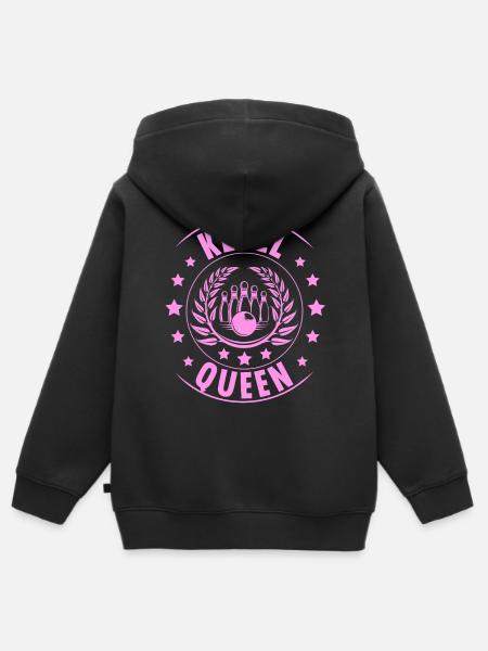 Kegeln Kegel Queen - Kinder Premium Organic Zip Hoodie - Schwarz