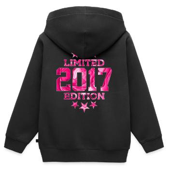 ÉDITION LIMITÉE 2017 9E ANNIVERSAIRE - Sweat Premium à capuche zippé enfant bio - noir - Dos - AI Model Kid Male (0cm)