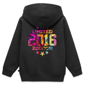 ÉDITION LIMITÉE 2016 10E ANNIVERSAIRE - Sweat Premium à capuche zippé enfant bio - noir - Dos - AI Model Kid Male (0cm)