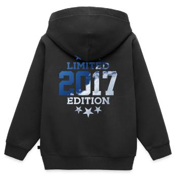 ÉDITION LIMITÉE 2017 9E ANNIVERSAIRE - Sweat Premium à capuche zippé enfant bio - noir - Dos - AI Model Kid Male (0cm)