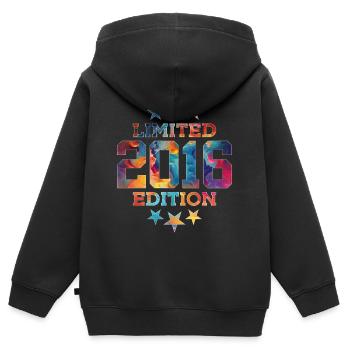 ÉDITION LIMITÉE 2016 10E ANNIVERSAIRE - Sweat Premium à capuche zippé enfant bio - noir - Dos - AI Model Kid Male (0cm)