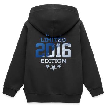 ÉDITION LIMITÉE 2016 10E ANNIVERSAIRE - Sweat Premium à capuche zippé enfant bio - noir - Dos - AI Model Kid Male (0cm)