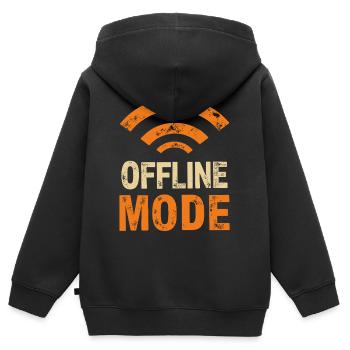 Enfin dans la zone morte – mode hors ligne - Sweat Premium à capuche zippé enfant bio - noir - Dos - AI Model Kid Male (0cm)