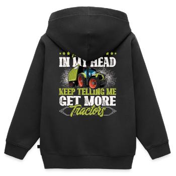 Landwirt - Kinder Premium Organic Zip Hoodie - Schwarz - Hinten - AI Model Kid Male (0cm)