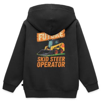 Opérateur de chargeuse compacte Chargeuse compacte - Sweat Premium à capuche zippé enfant bio - noir - Dos - AI Model Kid Male (0cm)