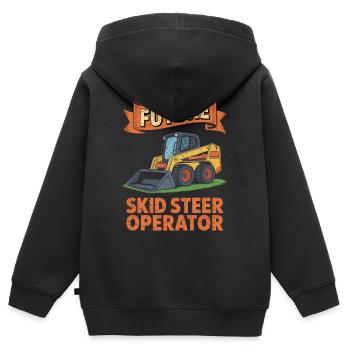 Opérateur de chargeuse compacte Chargeuse compacte - Sweat Premium à capuche zippé enfant bio - noir - Dos - AI Model Kid Male (0cm)