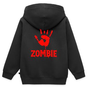 Zombie Hand Halloween Apocalypse - Kids Premium Organic Zip-up Hoodie - black - Back - AI Model Kid Male (0cm)