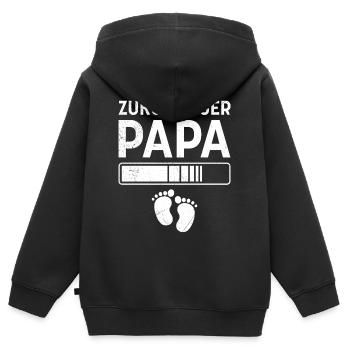 Father-to-be FUTURE DAD Funny - Kids Premium Organic Zip-up Hoodie - black - Back - AI Model Kid Male (0cm)