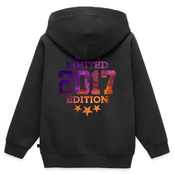 ÉDITION LIMITÉE 2017 9E ANNIVERSAIRE - Sweat Premium à capuche zippé enfant bio - noir - Dos - AI Model Kid Male (0cm)