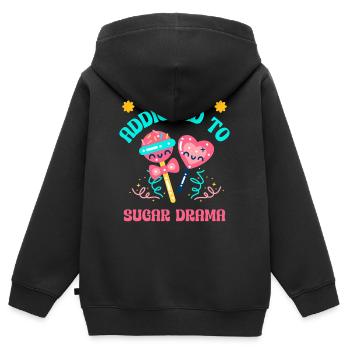 Candy Lover Fashion Sugar Junkie Vibes - Kids Premium Organic Zip-up Hoodie - black - Back - AI Model Kid Male (0cm)