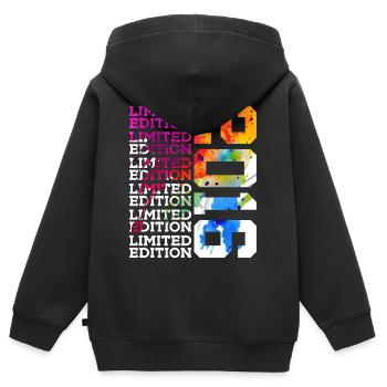ÉDITION LIMITÉE 2016 10 ANS 10E ANNIVERSAIRE - Sweat Premium à capuche zippé enfant bio - noir - Dos - AI Model Kid Male (0cm)