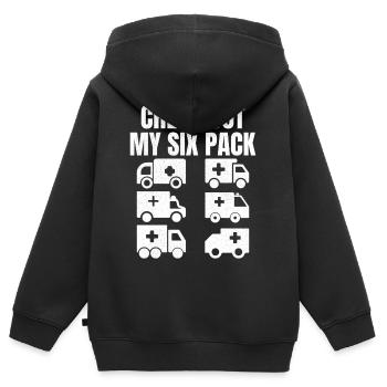 Découvrez mon pack de six - Sweat Premium à capuche zippé enfant bio - noir - Dos - AI Model Kid Male (0cm)