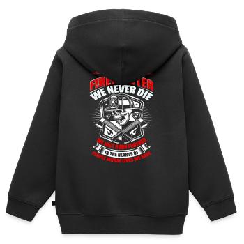 Fire brigade - Kids Premium Organic Zip-up Hoodie - black - Back - AI Model Kid Male (0cm)