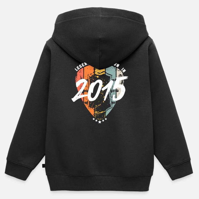 Anniversaire Guitare 2015 Guitariste - Sweat Premium à capuche zippé enfant bio - noir