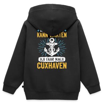 Opa ALTERSHEIM KANN WARTEN ICH FAHR NACH - Kinder Premium Organic Zip Hoodie - Schwarz - Hinten - AI Model Kid Male (0cm)